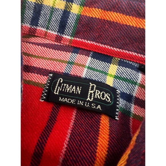 Gitman Bros Flannel Shirt Mens Small S Tartan Plaid Made In USA Button Up - Picture 3 of 8